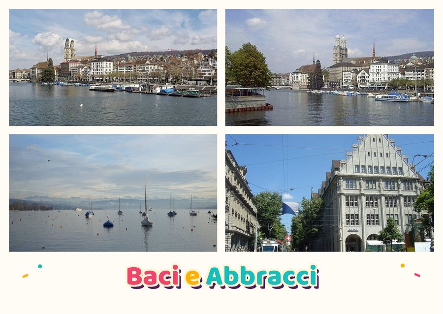 Hugs and Kisses from Zurich — Grossmünster, The Old Town on the Limmat, Lake Zurich and Bahnhofstrasse